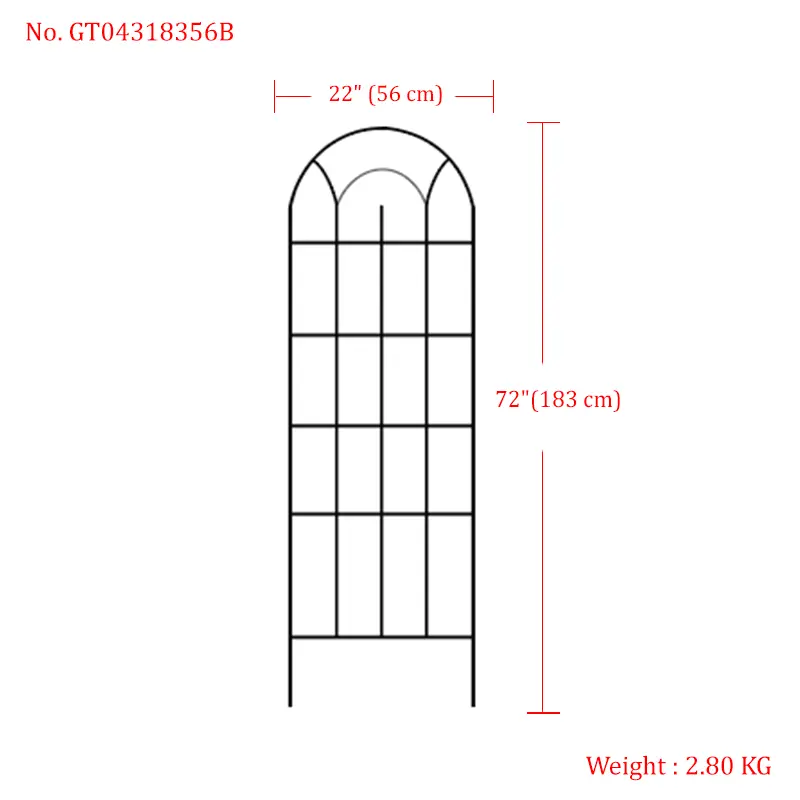 Metal Trellis for Garden Climbing Plants – Steel, Custom Sizes & Paint Options