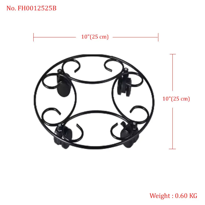 Outdoor Metal Plant Pot Stand with Wheels – Weatherproof & Easy to Move