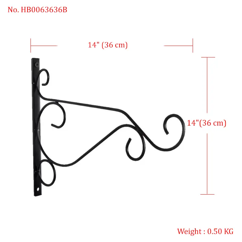 Rust-Resistant Hanging Basket Brackets – Heavy Duty for Outdoor Gardens & Patios