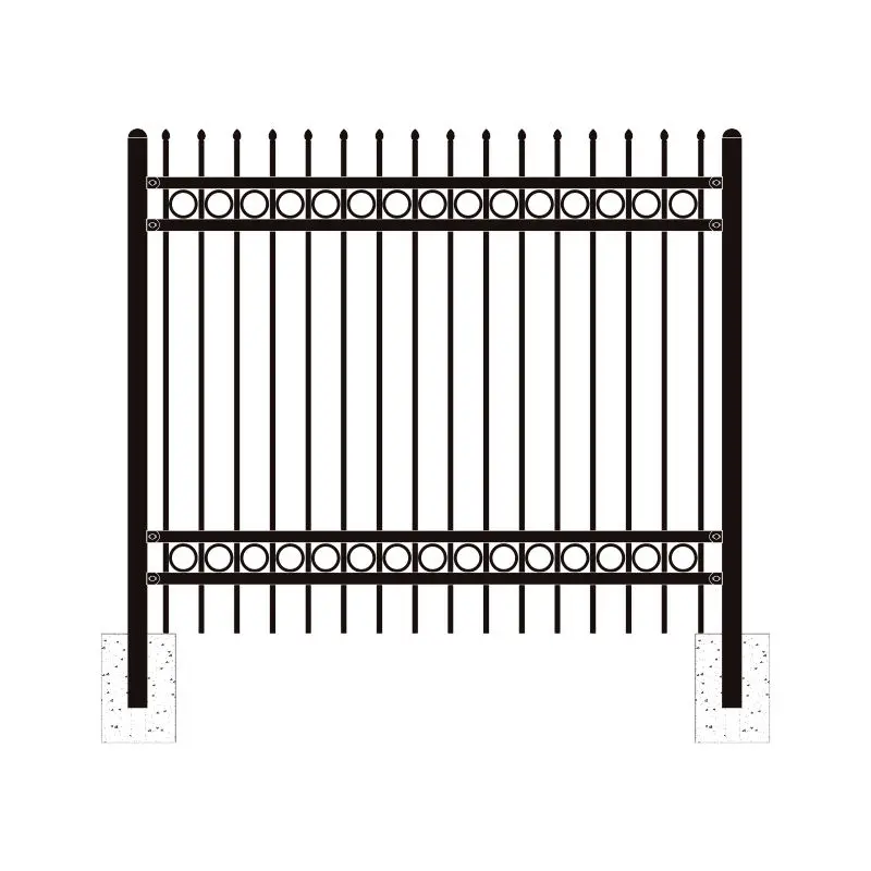 Spear Top Metal Fence Panelsornamental Wrought Iron Fencing
