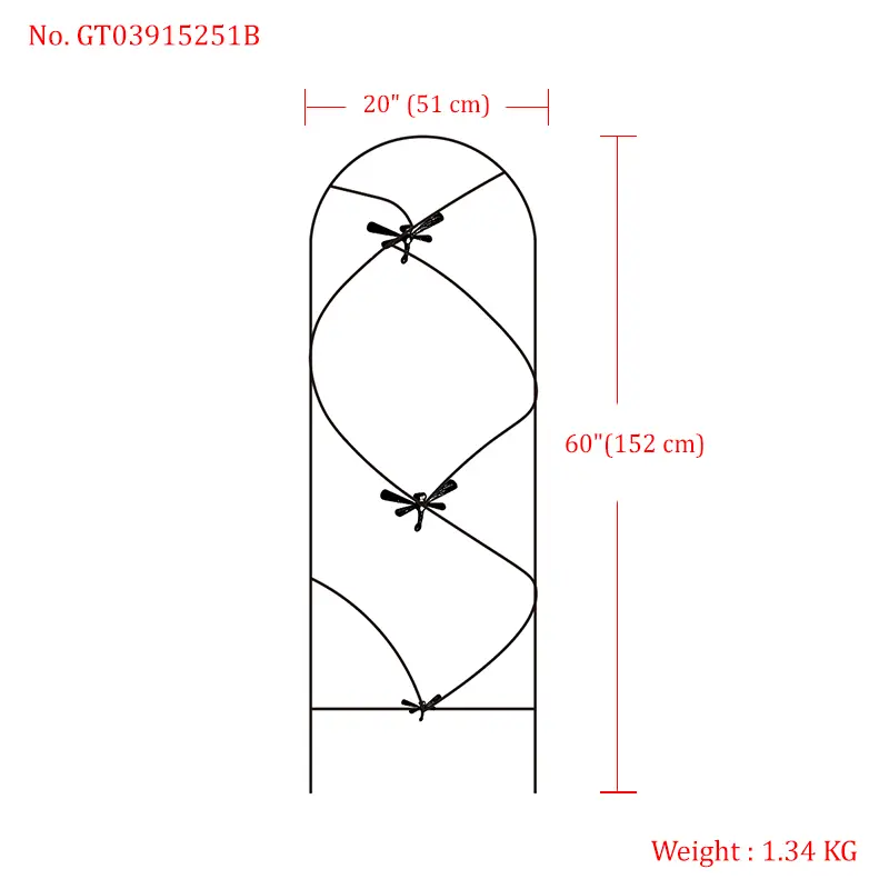 Steel Climbing Plant Trellis – Customizable Size, Metal Garden Support with Finishes