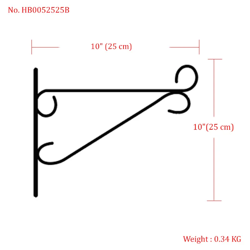 Steel Coated Hanging Wall Brackets – Pre-Drilled for Easy Installation, Heavy Duty