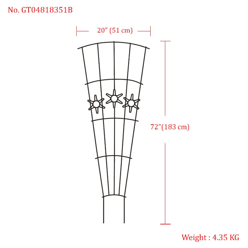 Steel Garden Trellis – Climbing Plant Support, Custom Sizes & Paint Choices