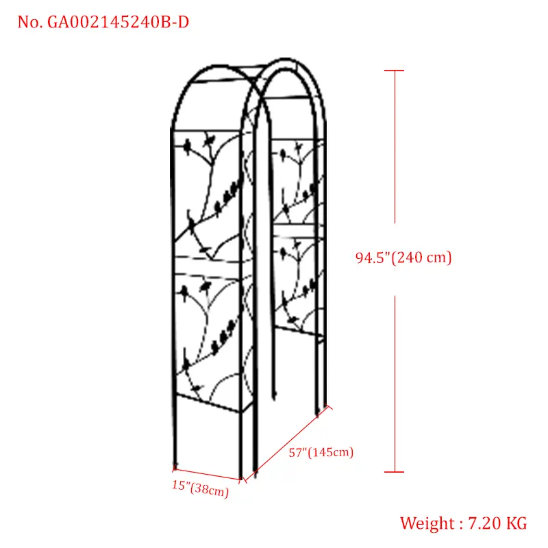 Weatherproof Heavy-Gauge Steel Supports Climbing PlantsVegetables